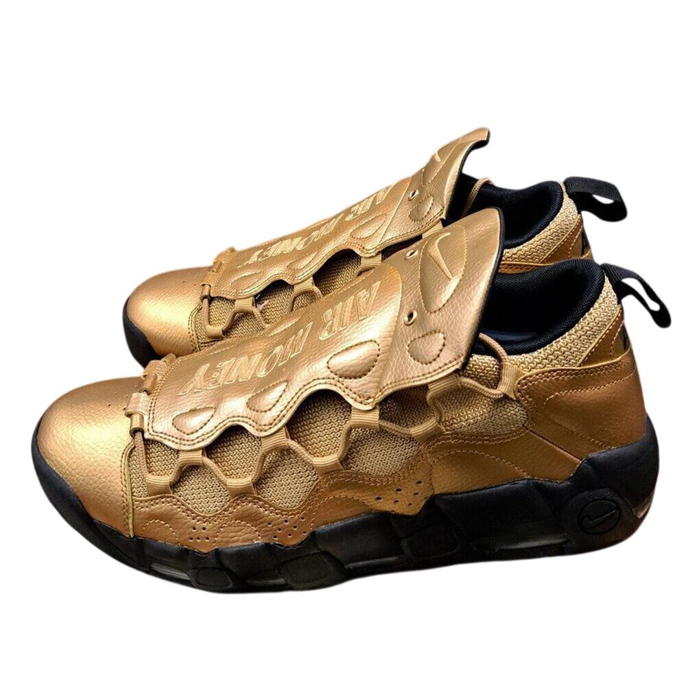 %Size 13 Men Nike Air More Money 'Metallic Gold' (Worn 1 Time) A 16